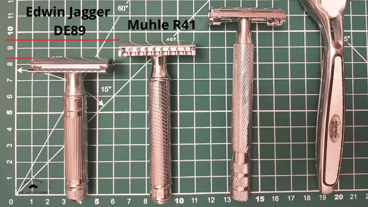 Comparación de longitud entre la Muhle R41 y la Edwing Jagger DE89