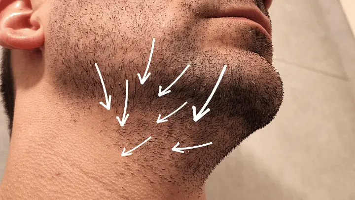 mapeado de la barba derecha y cuello
