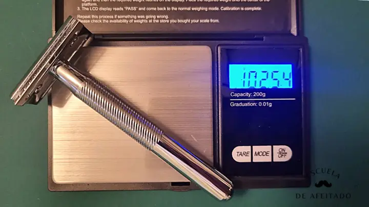 Peso de la afeitadora clásica King C Gillette